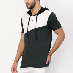 Hommes 100% coton pull à capuche t-shirt en gros respirant tenue décontracté Gym haut tendance élégant léger logo imprimer - Product Image 5