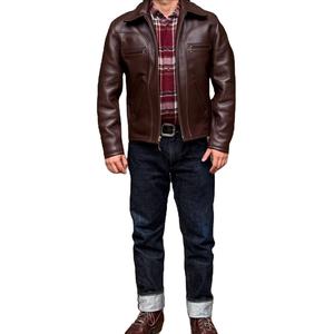 Custom Fashion <b>Men's</b> Winter Full Zipper <b>Leather</b> Stand Neck Flight Jacket 2026 - Product Image 2