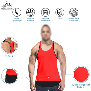 <b>Red</b> Solid Color Professional <b>Top</b> Sale Men Stringer <b>Vest</b> Customize Style Men Stringer <b>Vest</b> BY FM LOGAN SPORTS - Product Image 6