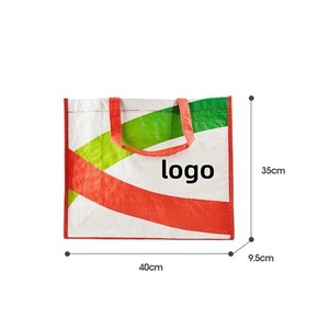 ถุงช้อปปิ้งแบบพับได้ ผลิตจากวัสดุ PP เป็นมิตรกับสิ่งแวดล้อม สำหรับใช้ในอุตสาหกรรมและร้านขายของชำ  สามารถปรับแต่งได้ พร้อมพิมพ์โลโก้/กราฟิก ออกแบบชื่อแบรนด์ได้ - Product Image 6