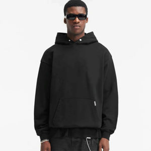 Sudadera con Capucha Extra Grande Personalizada con Logotipo Bordado, Sudadera Informal de Hip Hop, Sudadera de Invierno con Estampado de Moda, Tela Francesa Lisa, 100% Algodón - Product Image 4