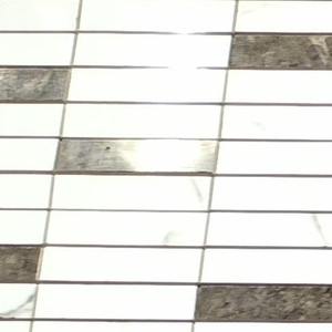 Linear Modern Design Backsplash Mosaic Wall <b>Tiles</b> Diamond Hexagonal Cube Strip Random Porcelain <b>Mirror</b> Glass 3D Look - Product Image 1