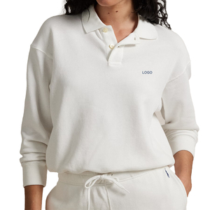 Sudadera Premium para Mujer, Personalizable, Mezcla de Algodón, Felpa Cepillada, Cuello Alto, Manga Larga, Ligera, con Logotipo Frontal, Primavera - Product Image 5