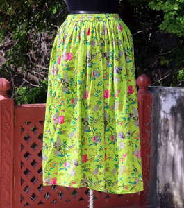 Indian Cotton Fabric Traditional Hand Block Print Tribal Women's Long Wrap Maxi <b>Skirt</b> - Product Image 3