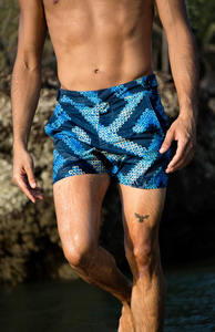 Planche de surf en polyester à séchage rapide pour hommes, short, maillot de bain avec motif personnalisé, anti-UV, imperméable et respirant et logo sur la taille - Product Image 6