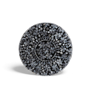 Elegante Mesa de Centro Moderna de Nácar con Incrustaciones de Concha Hechas a Mano, Mueble para Sala de Estar, Tamaño Personalizable para Decoración de Hogar Premium - Product Image 3