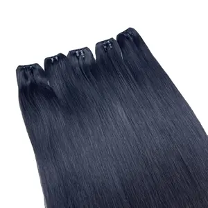Weft Hair Extensions Wholesale Vendor, 100% Raw Vietnamese Human Hair Without No Synthetic Fibers Vietnam Factory