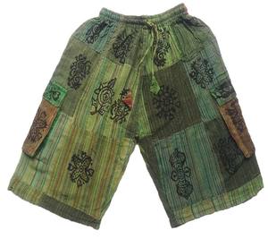 Pantalones cortos de algodón lavados a la piedra para hombre al por mayor, transpirables, estilo bohemio hippie, directos del proveedor de la India, al por mayor - Product Image 2
