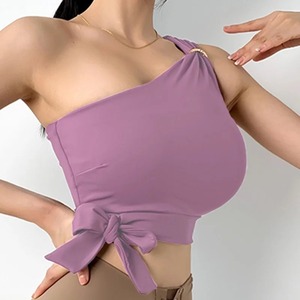 เสื้อชั้นในออกกำลังกายสไตล์เรียบง่ายสำหรับผู้หญิงสำหรับใส่ในยิมเสื้อครอปโยคะเสื้อออกกำลังกายเซ็กซี่ - Product Image 5