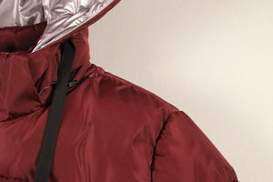 Veste matelassée à capuche imperméable pour hommes Manteau à bulles en polyester avec capuche pour hommes avec logo personnalisé de créateur Veste matelassée d'hiver pour hommes avec capuche - Product Image 5