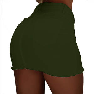 กระโปรงยีนส์สั้นประดับกระดุมลายดอกไม้สไตล์วินเทจ ไซส์พลัส ความยาวปานกลาง สไตล์ Y2K เซ็กซี่ พร้อมเข็มขัด แต่งยับแบบวินเทจ ล้างสีแบบพิเศษ สำหรับฤดูใบไม้ร่วง - Product Image 5