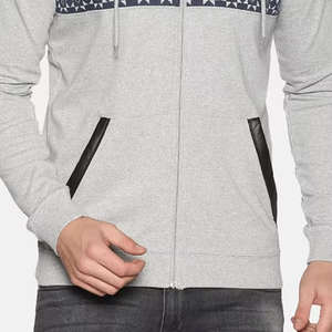 Sweat à capuche zippé pour homme en polaire de haute qualité avec logo personnalisé, couleur unie, qualité supérieure - Product Image 5