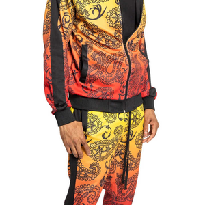 Luxe Hiver Sublimé Strass Survêtement Polaire Fermeture Éclair 2 Pièces Ensemble Plus La Taille Jogging Ensemble 100% Coton Taille Élastique - Product Image 4