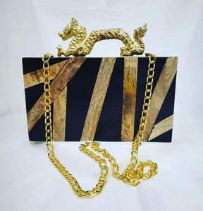 Bolso de Mano de Madera de Diseño Moderno y Alta Calidad, Bolso de Resina, Nuevo Bolso de Resina de Moda, Bolso de Joyería para Mujer - Product Image 1