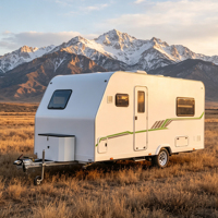 Mini-caravane de luxe extensible - Caravane légère haut de gamme avec équipements de luxe pour le camping et les voyages routiers