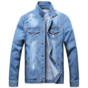 Vestes en jean OEM pour hommes, manteaux en jean bleu tendance, vente en gros, fabricant d'étiquettes personnalisées, approvisionnement en vrac, usine - Product Image 1