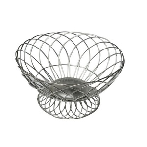 Fabuleux Design fil de fer métal fruits stockage conteneur panier cuisine comptoir décor de table métal et bois panier de fruits - Product Image 4