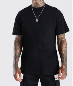 Custom Color Custom GSM Wholesale Men's Streetwear 100% Cotton Oversized <b>T</b>-<b>Shirt</b> High Quality Heavy Sewn Blank Design <b>Black</b> - Product Image 1