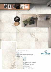 Skytouch 600x600 y 600x1200 Baldosas de porcelana pulida para baño Excelente calidad Directamente del proveedor de fábrica India - Product Image 5
