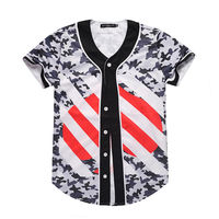Maillot de baseball sublimé personnalisé OEM respirant grande taille imprimé en 3D