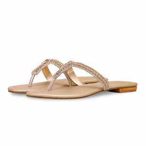 Sandales élégantes à talons dorés FN0769 Sandales à talons fantaisie Chappal au design complexe avec un style unique - Product Image 3