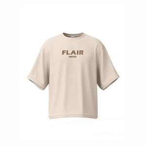 T-shirt à col rond surdimensionné en coton 100% de haute qualité pour homme avec logo personnalisé, couleur unie, épaules tombantes - Product Image 6