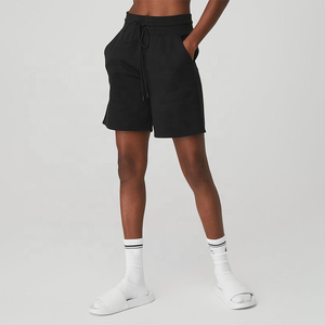 Pantalones cortos transpirables de 5 pulgadas para mujer de felpa francesa de talla grande personalizados - Product Image 2