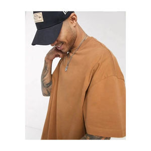 Haute qualité hommes surdimensionné 100% coton T-Shirt personnalisé Streetwear sérigraphie Polyester/coton tricoté tissu - Product Image 3