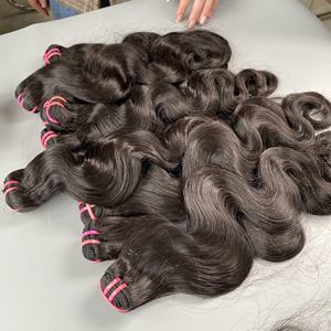 Precio al por mayor de alta calidad de la Virgen vietnamita Remy trama del pelo Natural negro del cuerpo ondulado paquetes cutícula extensiones de cabello humano - Product Image 2