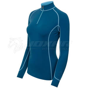 Capa base de equitación de secado rápido para mujer Top de entrenamiento ecuestre de manga larga transpirable - Product Image 2