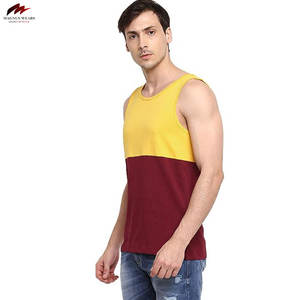 Camisetas sin mangas personalizadas para hombre, tallas grandes, de poliéster/algodón, 220g, transpirables, para gimnasio, entrenamientos, venta al por mayor, tejidas, informales, de alta calidad - Product Image 4