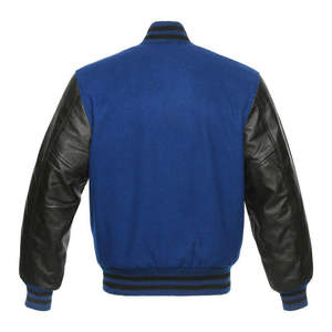 Chaqueta universitaria de béisbol bordada 2025 con logotipo personalizado de moda de gran tamaño para hombre con cuello levantado personalizado para Letterman - Product Image 3