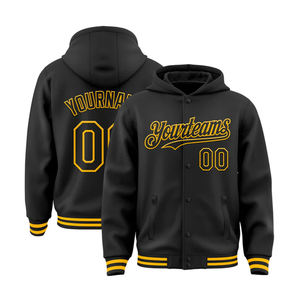 Veste universitaire Graffiti en laine pour hommes à la mode Style High Street avec col rabattu et décoration de patch brodé - Product Image 5