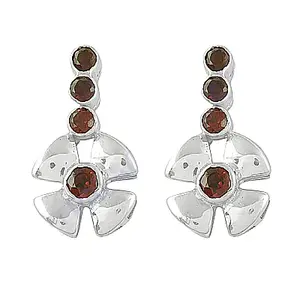 Boucles d'oreilles pendantes en argent 925 pour femmes avec améthyste, perle d'eau douce et plaqué or - Product Image 3