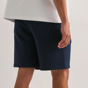 Pantalones cortos de gimnasia de algodón 100% al por mayor pantalones cortos de entrenamiento informales medios transpirables de felpa francesa deportivos de peso pesado para hombres sólidos - Product Image 4