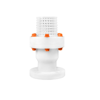 Vanne à boisseau sphérique manuelle A M Smart Exim 4 pouces résistante aux acides, en plastique, type à douille de levage, à bride PP, pour utilisation sous-marine, OEM, jusqu'à 80°C