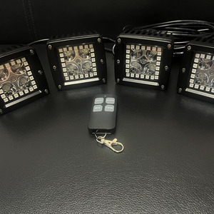 Đảng đèn 4WD 3inch RGB <span class=keywords><strong>LED</strong></span> làm việc ánh sáng vuông Xe <span class=keywords><strong>LED</strong></span> Spotlight 4x4 off-road Sương Mù Ánh sáng phụ kiện xe hơi <span class=keywords><strong>12V</strong></span> - Product Image 1