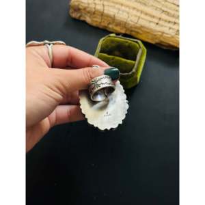 Amos Jake <b>Adjustable</b> Cluster <b>Ring</b> Mixed Turquoise & Sterling Silver Bezel Setting Inlay Gift - Product Image 5