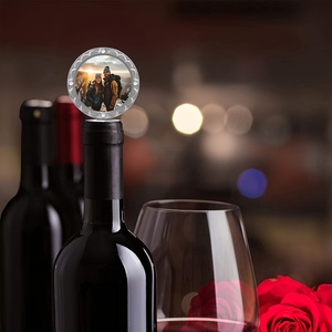 Custom Heart Pendant Wine Stopper Personalized Romantic <strong>Gift</strong> for Weddings Birthdays Anniversaries Valentine's Day Christmas - Product Image 2