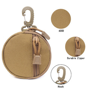 Outdoor Portable Coin Purse Earphone Protective <span class=keywords><strong>Bag</strong></span> <span class=keywords><strong>Round</strong></span> Small Saddle <span class=keywords><strong>Bag</strong></span> Key Case Mini Zipper cintura <span class=keywords><strong>Belt</strong></span> Bags - Product Image 2