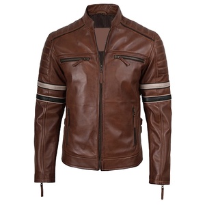 2026 OEM Hot Selling Cogan Brown Cowhide Leather <b>Jacket</b> For Men's Genuine 100%High Quality Low MOQ Winter Fashion <b>Heated</b> <b>Jackets</b> - Product Image 1