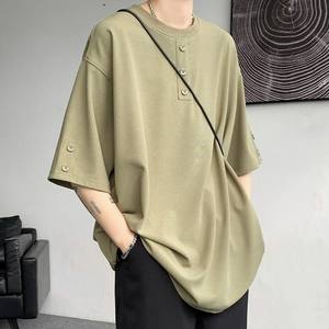 Muestras gratis ODM, venta al por mayor, logotipo personalizado, camiseta de gran tamaño, 100% algodón, pantalla de seda, camiseta para hombre, 250 GSM, camiseta suave y cómoda - Product Image 1