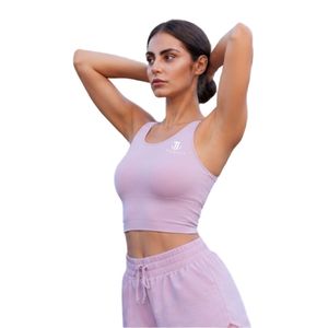 Technica Womens <b>Pink</b> Sleeveless <b>Crop</b> Tank <b>Top</b> and Drawstring Athletic Shorts Activewear Set - Product Image 4