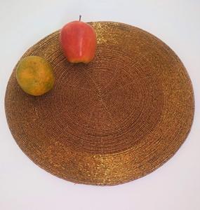 Mantel individual redondo con cuentas de cristal, precio de fábrica al por mayor, vajilla, mesa de comedor, almohadillas de diseño para fiestas y bodas - Product Image 5