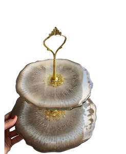 Dernier design Présentoir à gâteau en résine le plus attrayant avec serveur de gâteau Décor Cupcake Stand for Birthday - Product Image 3