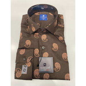 Elegante Camisa de algodón para hombre ajustada hecha en Turkiye manga larga cómoda tela duradera - Product Image 4