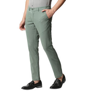 Pantalon chinos pour hommes, tenue décontractée, jambe droite, couleur unie, haut, pantalon chinos pour hommes - Product Image 2