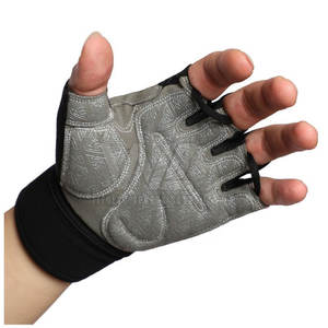 Guantes de cuero para levantamiento de pesas, guantes de levantamiento de pesas con logotipo personalizado, guantes de entrenamiento físico - Product Image 2