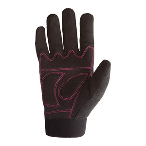 Guantes de seguridad de trabajo de cuero sintético antideslizante de primera calidad Guantes mecánicos de la mejor calidad personalizados a la venta - Product Image 4