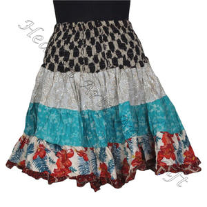 Gypsy Indian Patchwork Mini Rara Hippy Boho Festival <b>Skirt</b> Boho Stylish MS103 Patch Cotton Mini Sexy <b>Skirt</b> <b>for</b> <b>Summer</b> Wear - Product Image 1